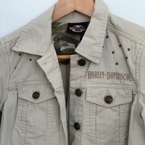 Harley Davidson Crop Denim Jacket